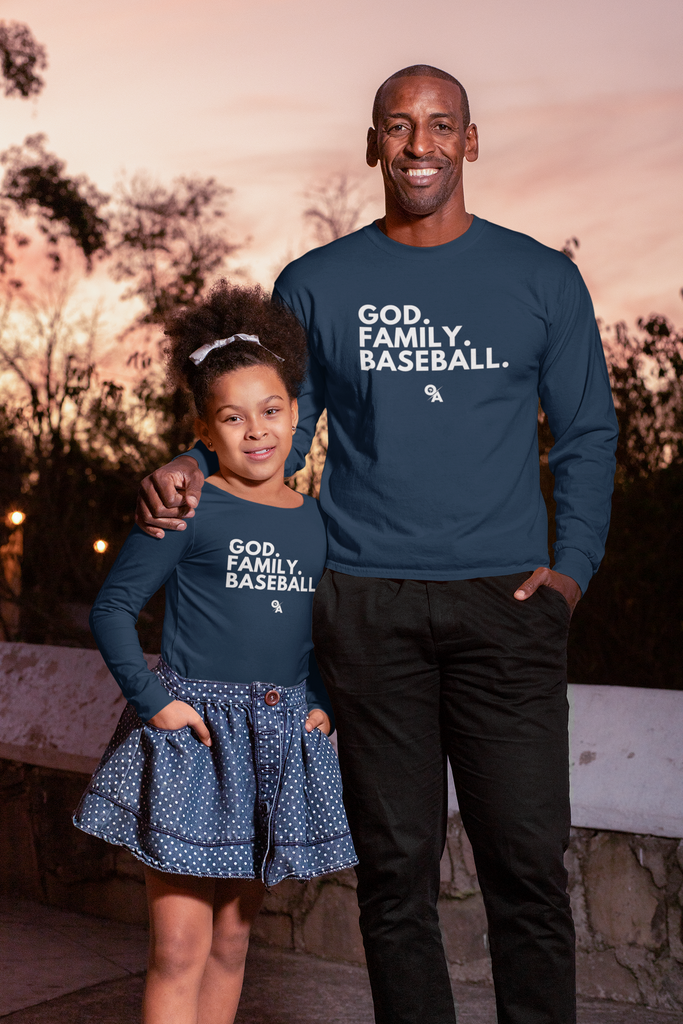 Adult God Family Baseball Unisex Long Sleeve Tee