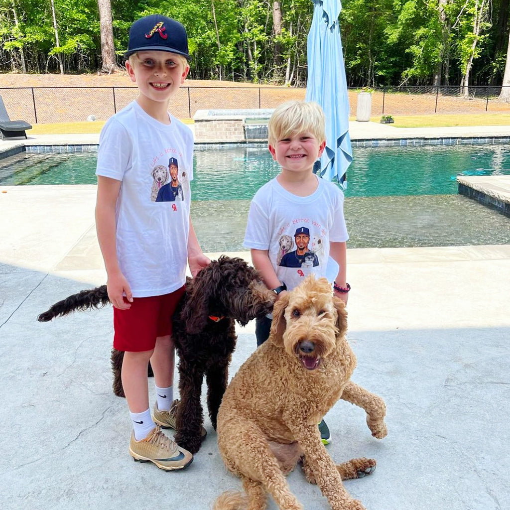 Youth Life is Better with Dogs Ozzie Albies T-Shirt