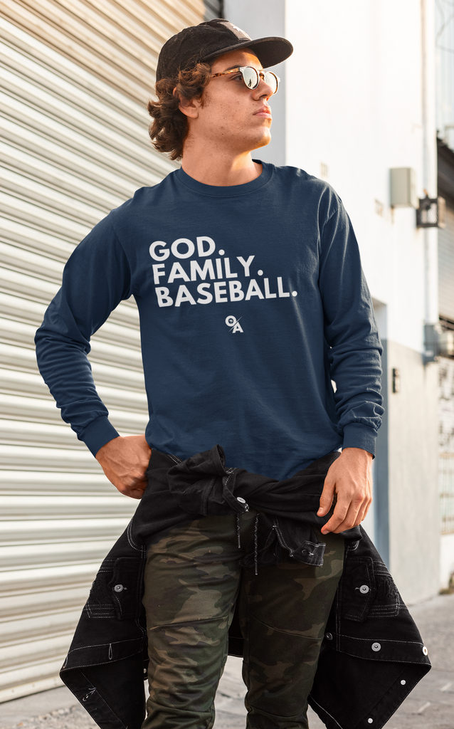 God Family Baseball Unisex Long Sleeve Tee