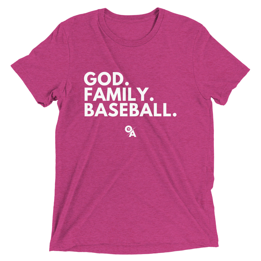 Adult God Family Baseball T-shirt