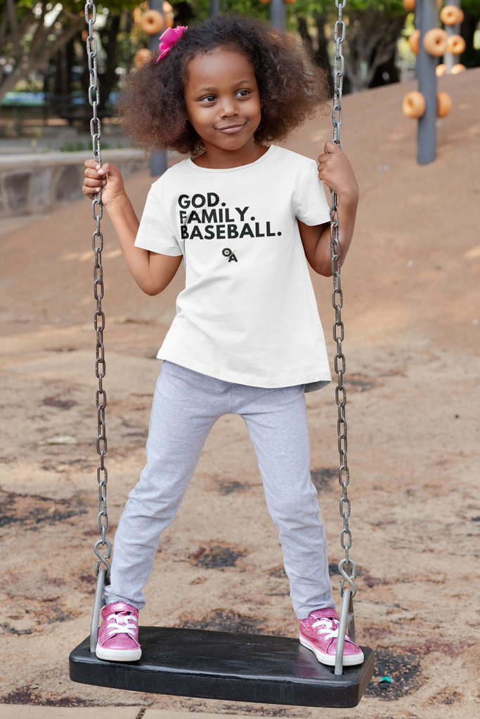 Youth God Family Baseball T-Shirt